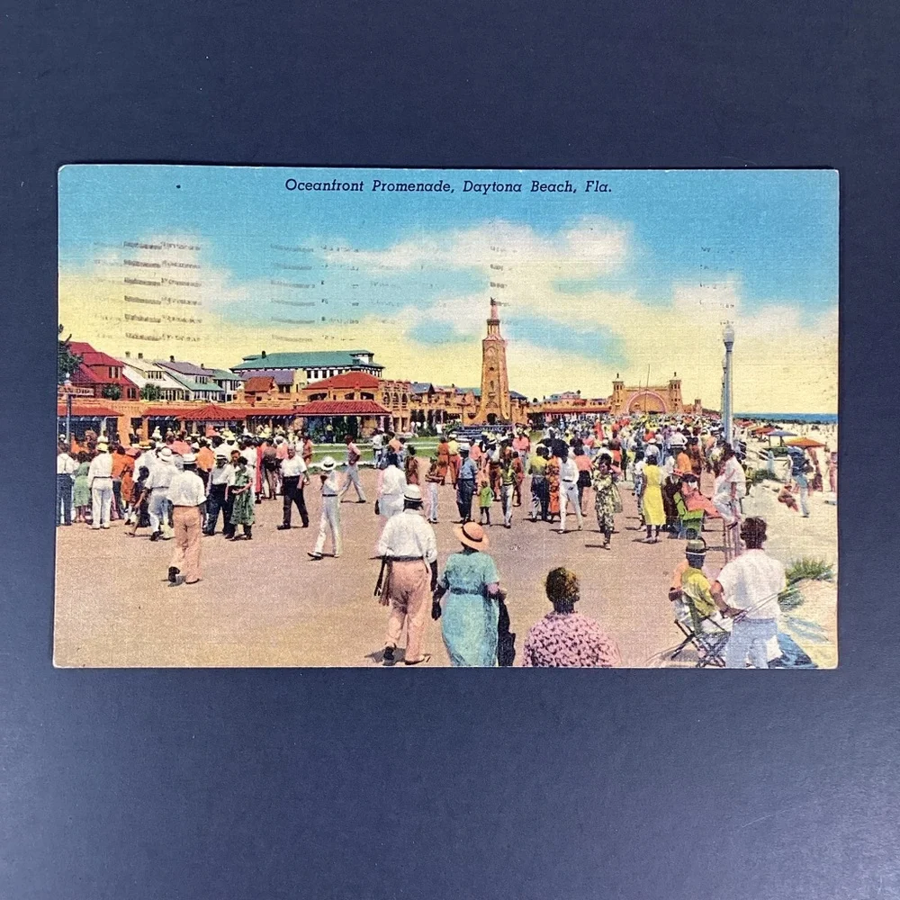 Vtg Florida 1950s Linen Postcard Lot of 7 Keys, Daytona, Miami Beach, Lake Worth